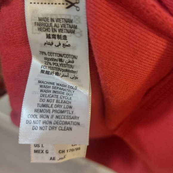 Juicy Couture Oversized Red Hoodie Sweatshirt Size Large - Picture 10 of 16